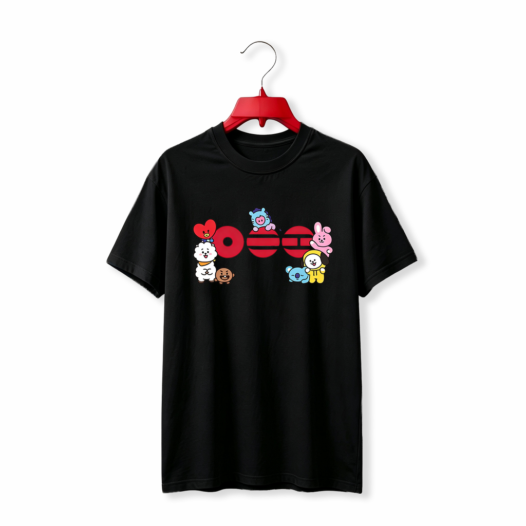 "BTS BT21 RJ SHOOKY MANG KOYA CHIMMI TATA COOKY" TEE