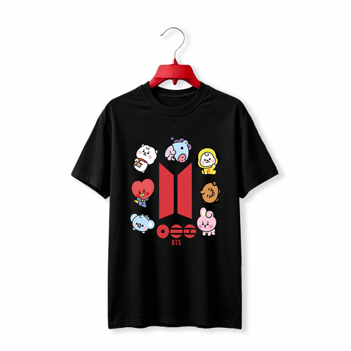 "BTS BT21 RJ SHOOKY MANG KOYA CHIMMI TATA COOKY" TEE