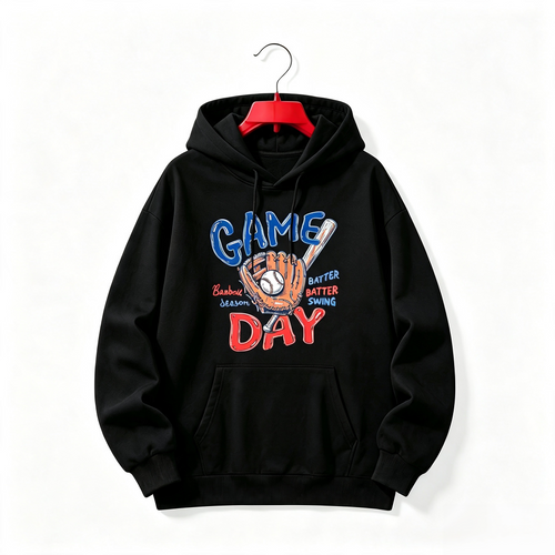 "Baseball Gameday Doodle Baseball Sports Mom Shirt Game Day Tee" HOODIE