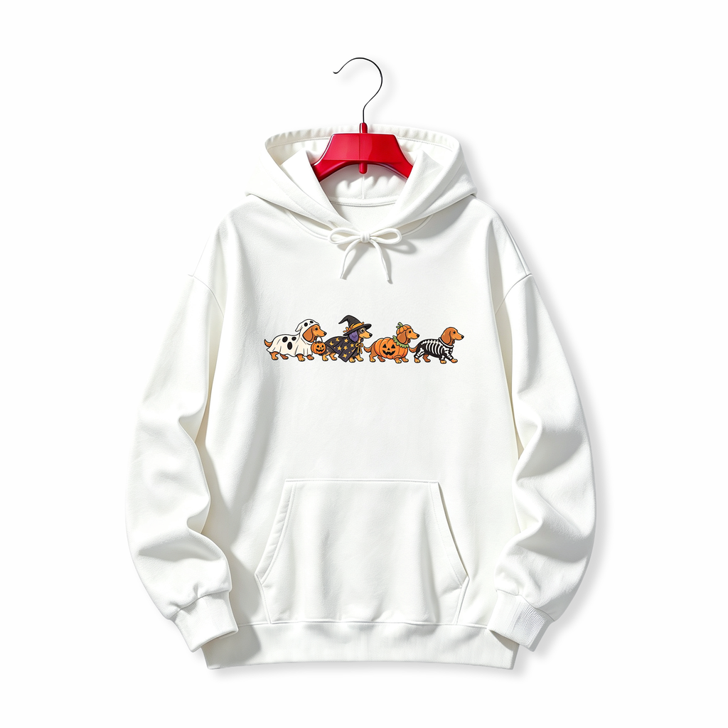 "Cute Wiener Dog Halloween" HOODIE