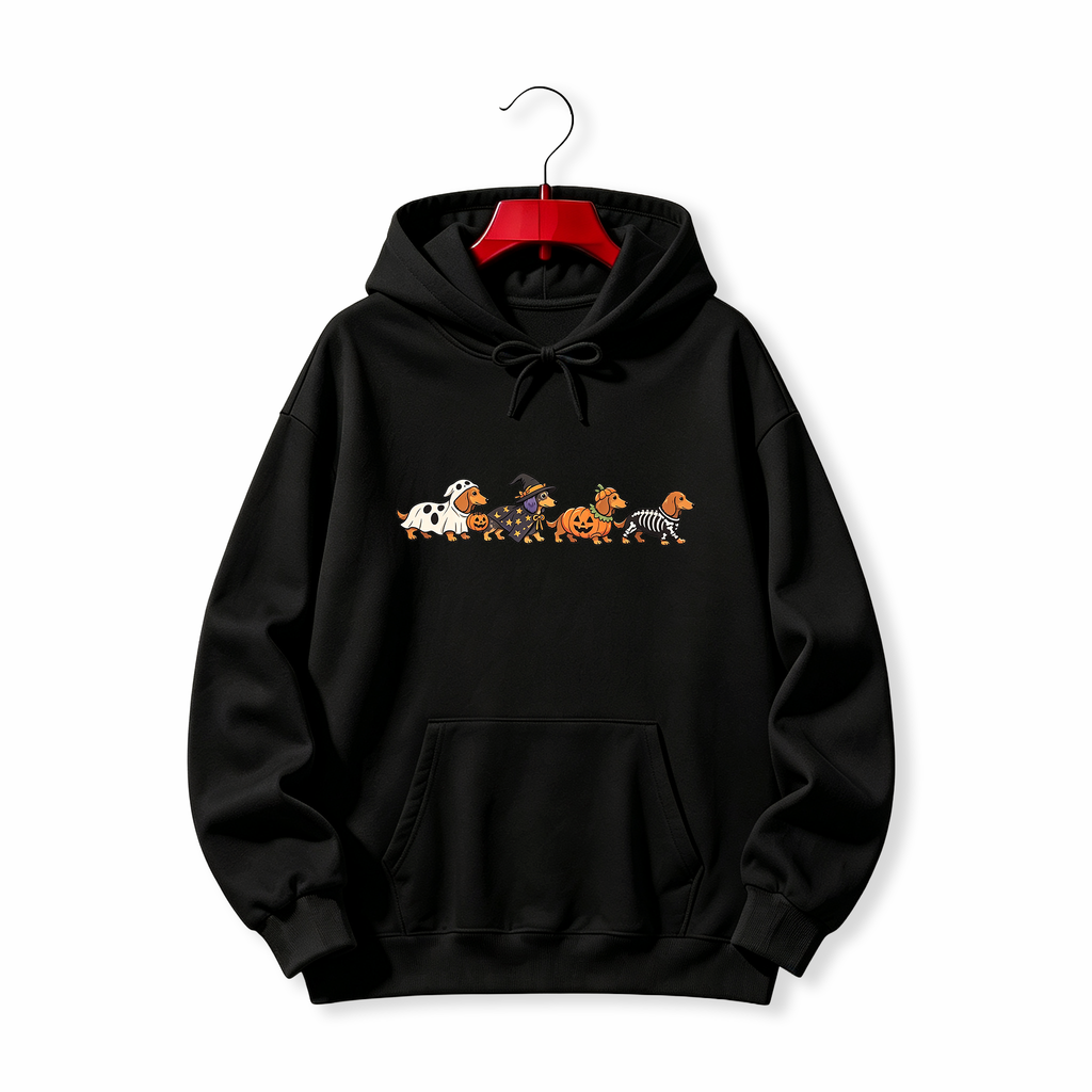 "Cute Wiener Dog Halloween" HOODIE