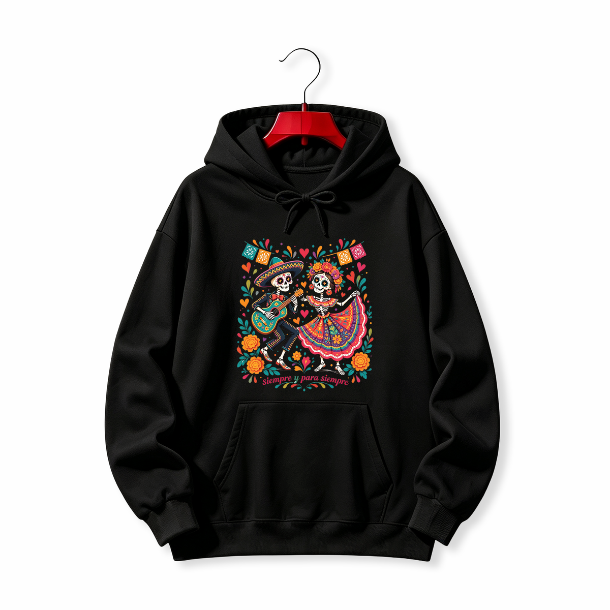 "Dancing Skeleton Mexican Day of the Dead" HOODIE
