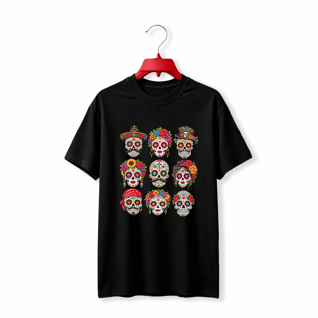"Day Of The Dead Sugar Skulls" TEE