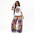 "Day of the Dead Colorful Skull Floral" SET