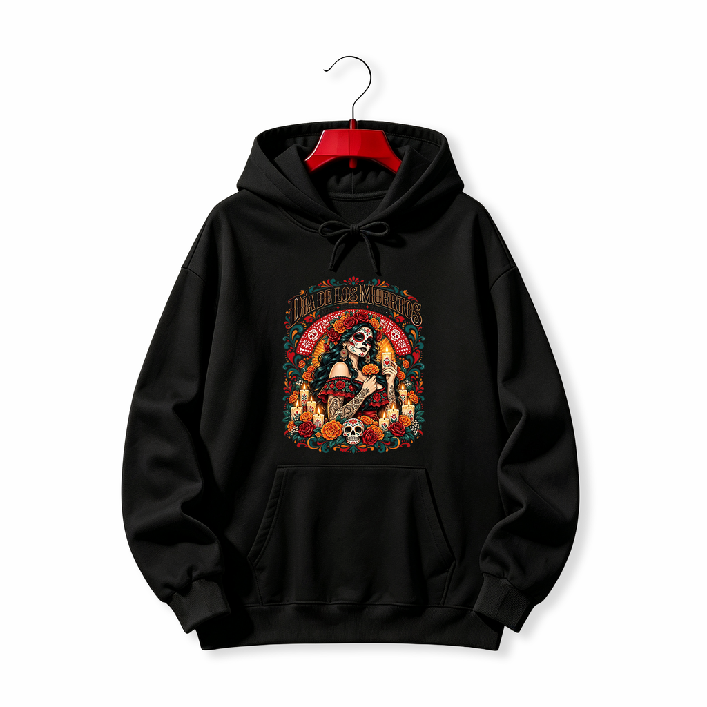 "Day of the Dead La Catrina Sugar Skull" HOODIE