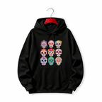 "Dia de los Muertos Sugar Skull Floral Calavera" HOODIE