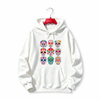 "Dia de los Muertos Sugar Skull Floral Calavera" HOODIE