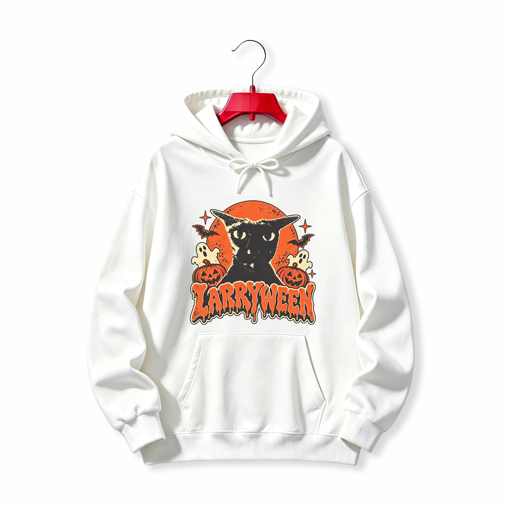 "Evil Larry Larryween black cat Halloween" HOODIE
