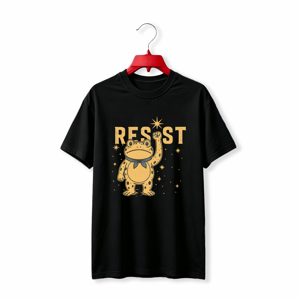 "FROG RESIST POLITICAL FUNNY MEME" TEE