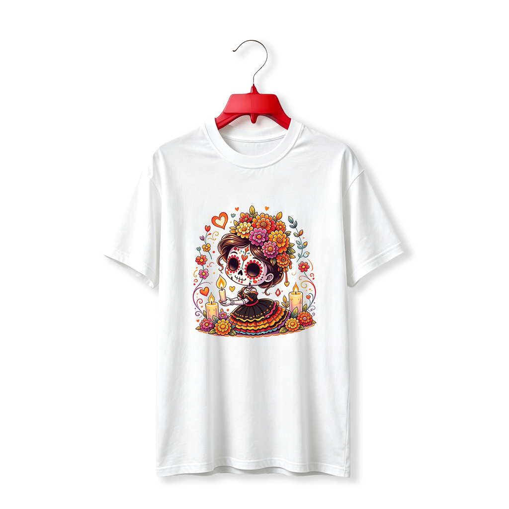 "Floral Sugar Skull" TEE