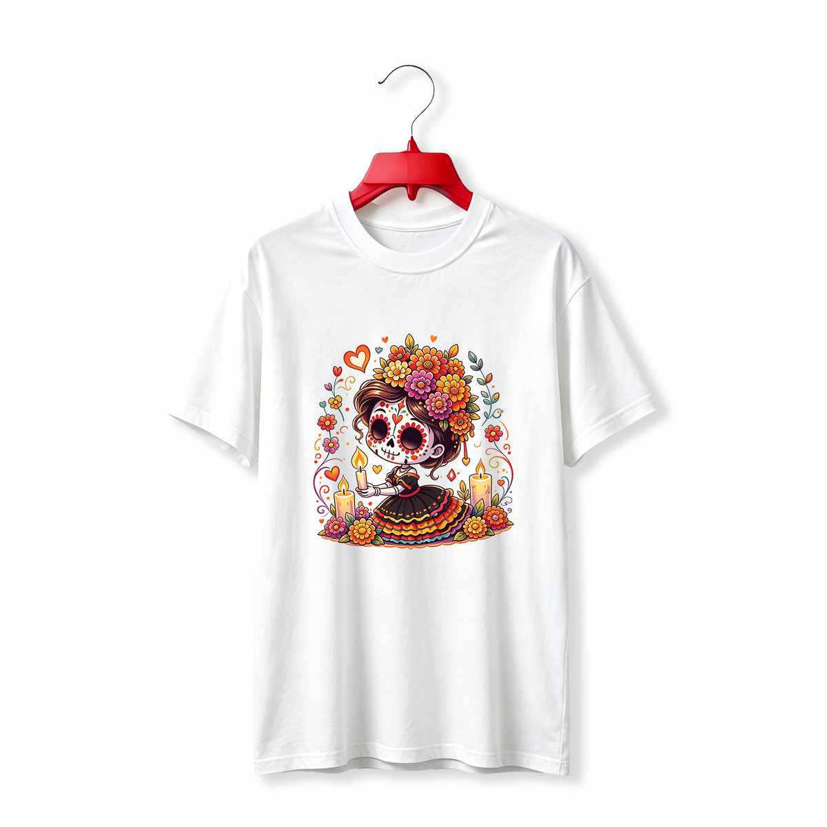 "Floral Sugar Skull" TEE