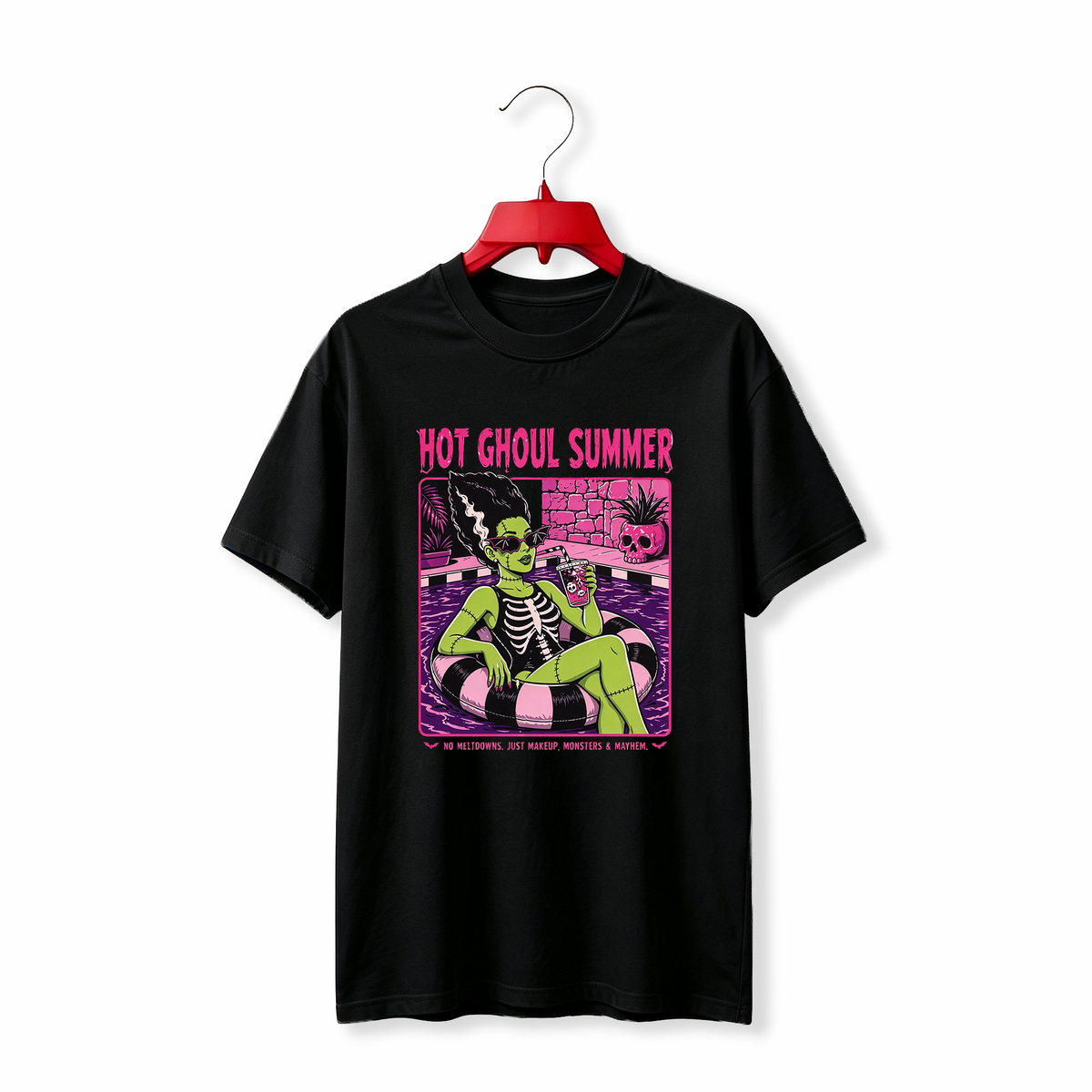 "Hot Ghoul Summer Spooky halloween Girl In Floaty" TEE