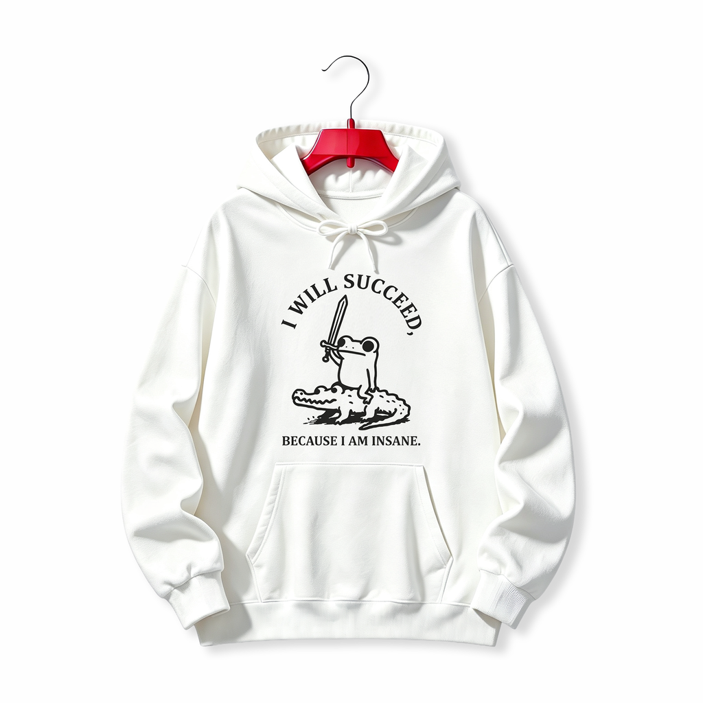 "I Will Succeed Because I Am Insane" HOODIE