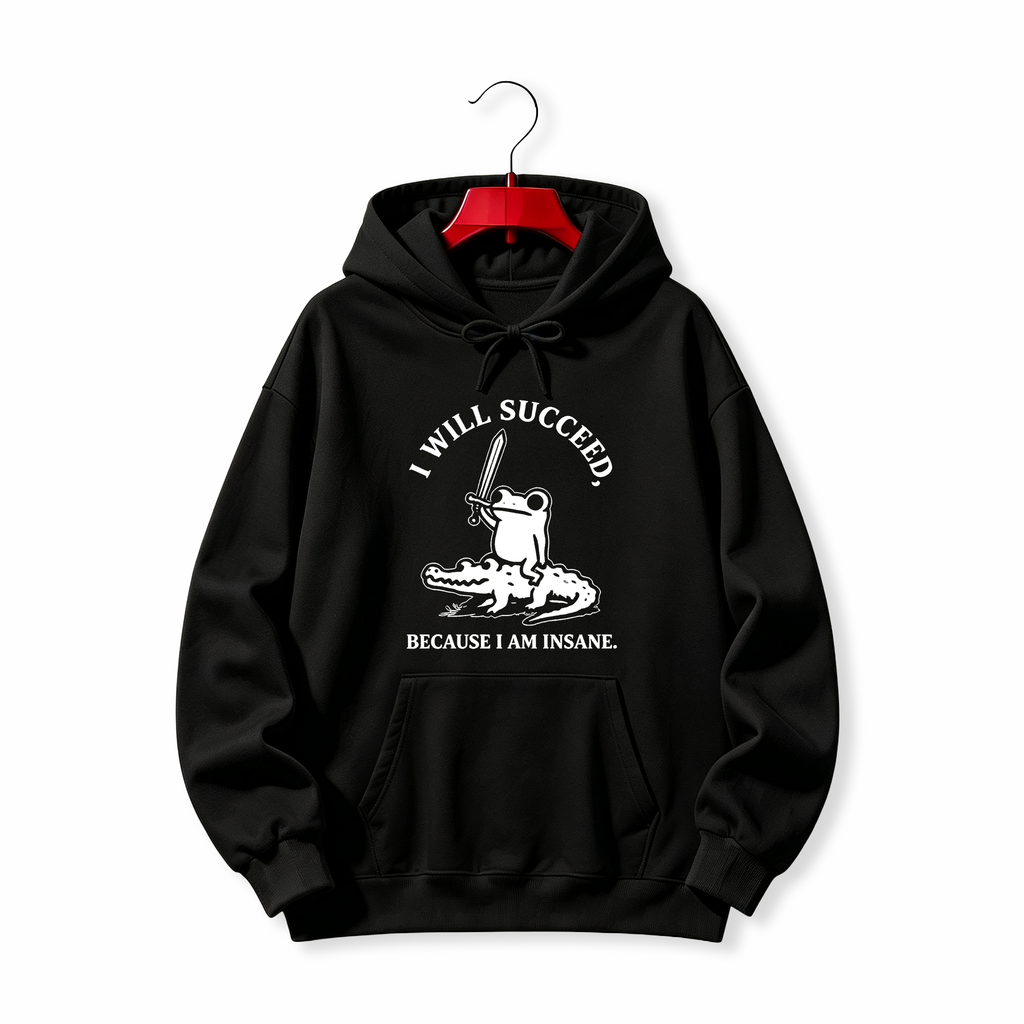 "I Will Succeed Because I Am Insane" HOODIE
