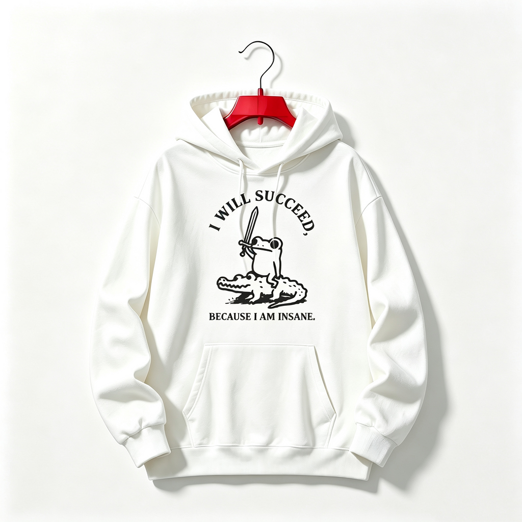 "I Will Succeed Because I Am Insane" HOODIE