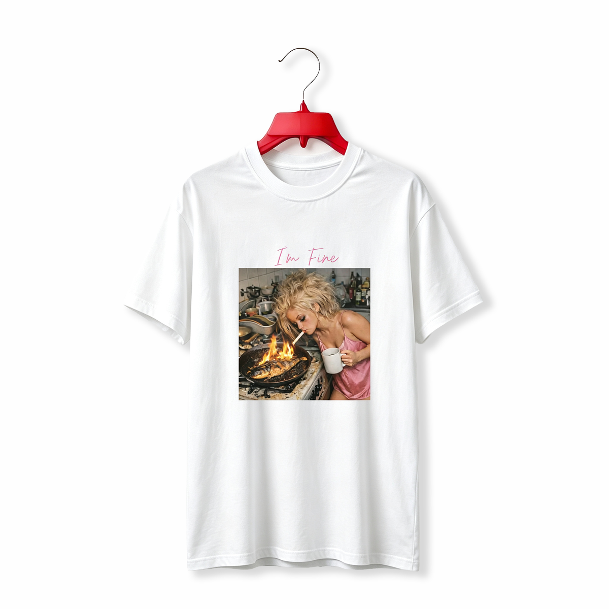 "I’m Fine Funny Graphic Chaotic Morning" TEE