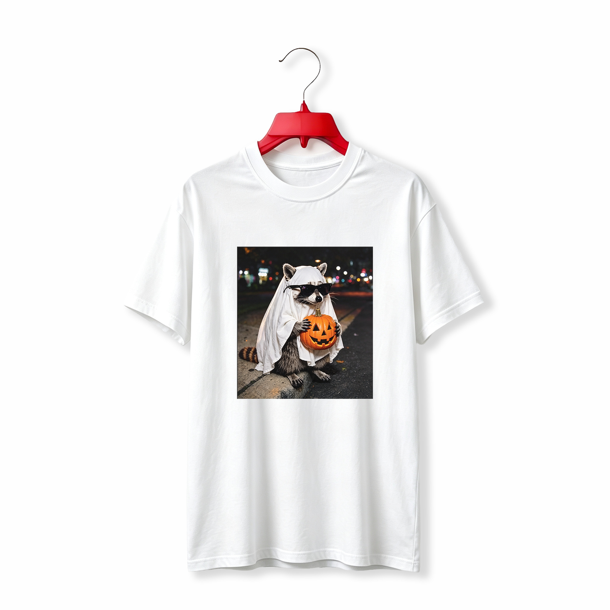 "Raccoon Ghost Halloween Funny Trick Or Treat" TEE