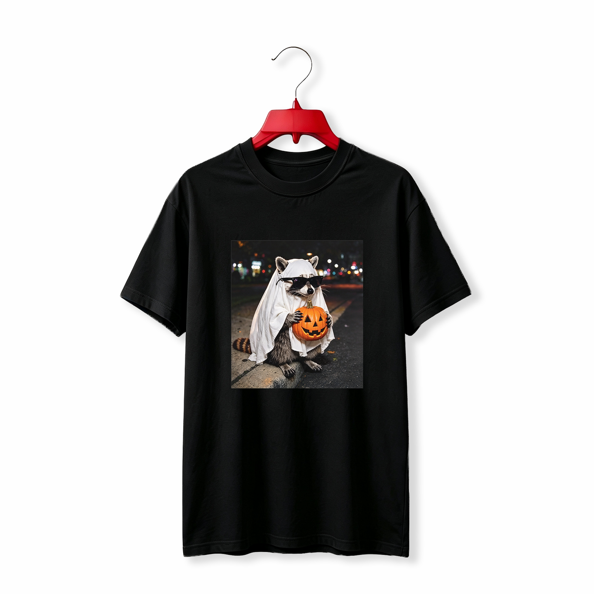 "Raccoon Ghost Halloween Funny Trick Or Treat" TEE