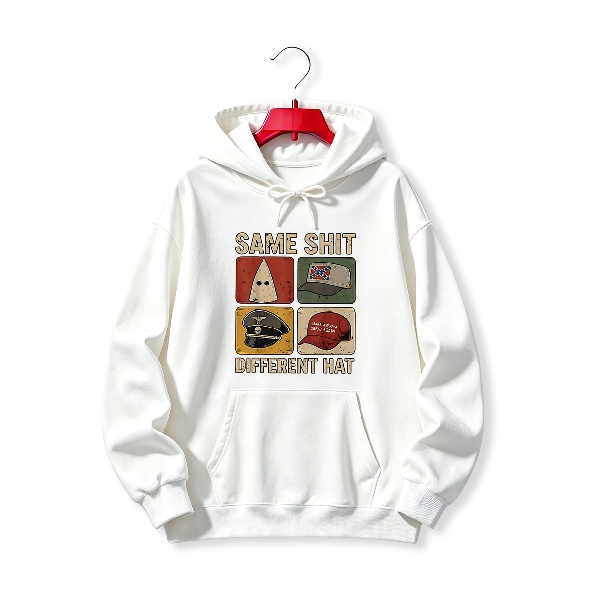 "SAME SHIT F TRUMP DIFFERENT HAT" HOODIE