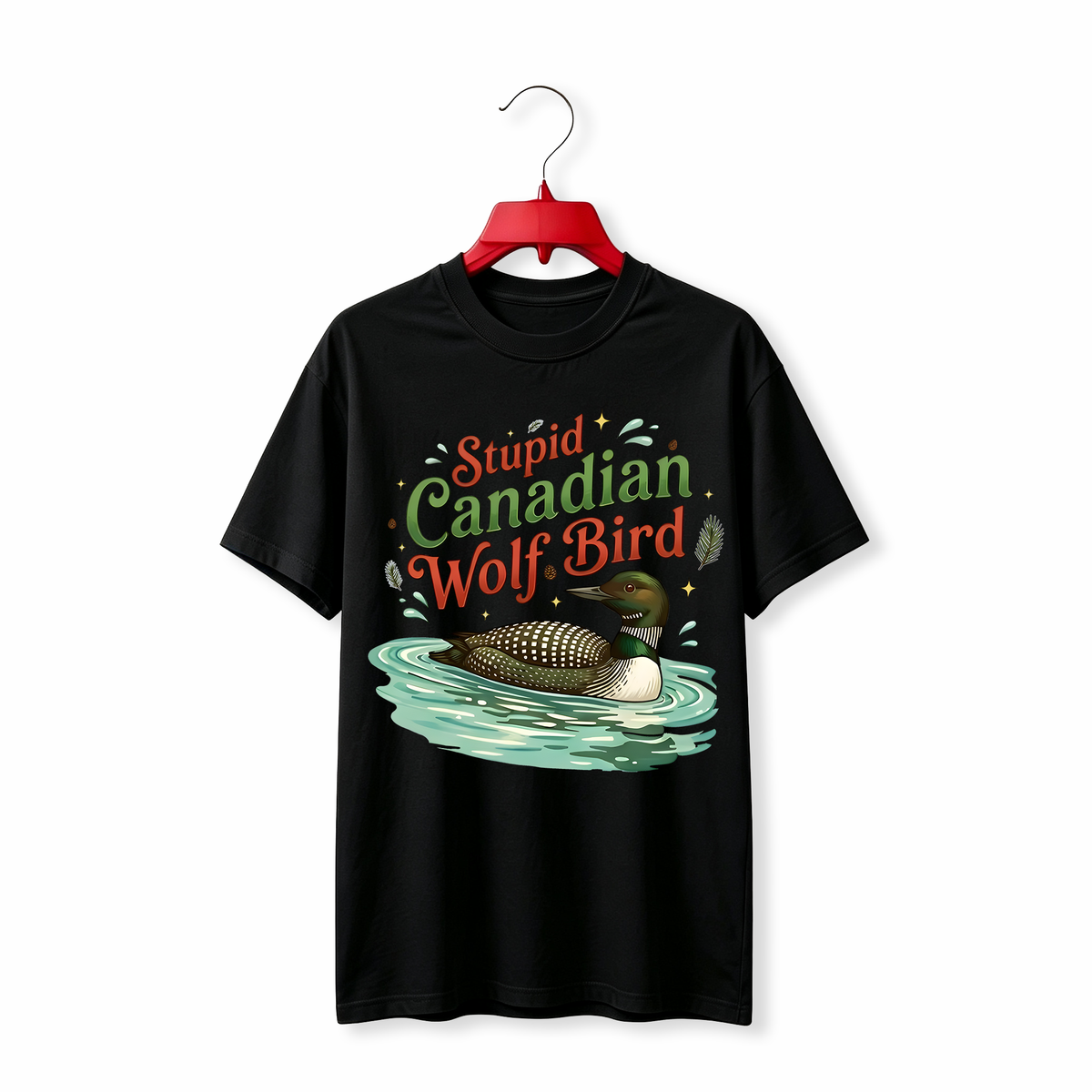 "STUPID CANADIAN WOLF BIRD HOLLANOV" TEE