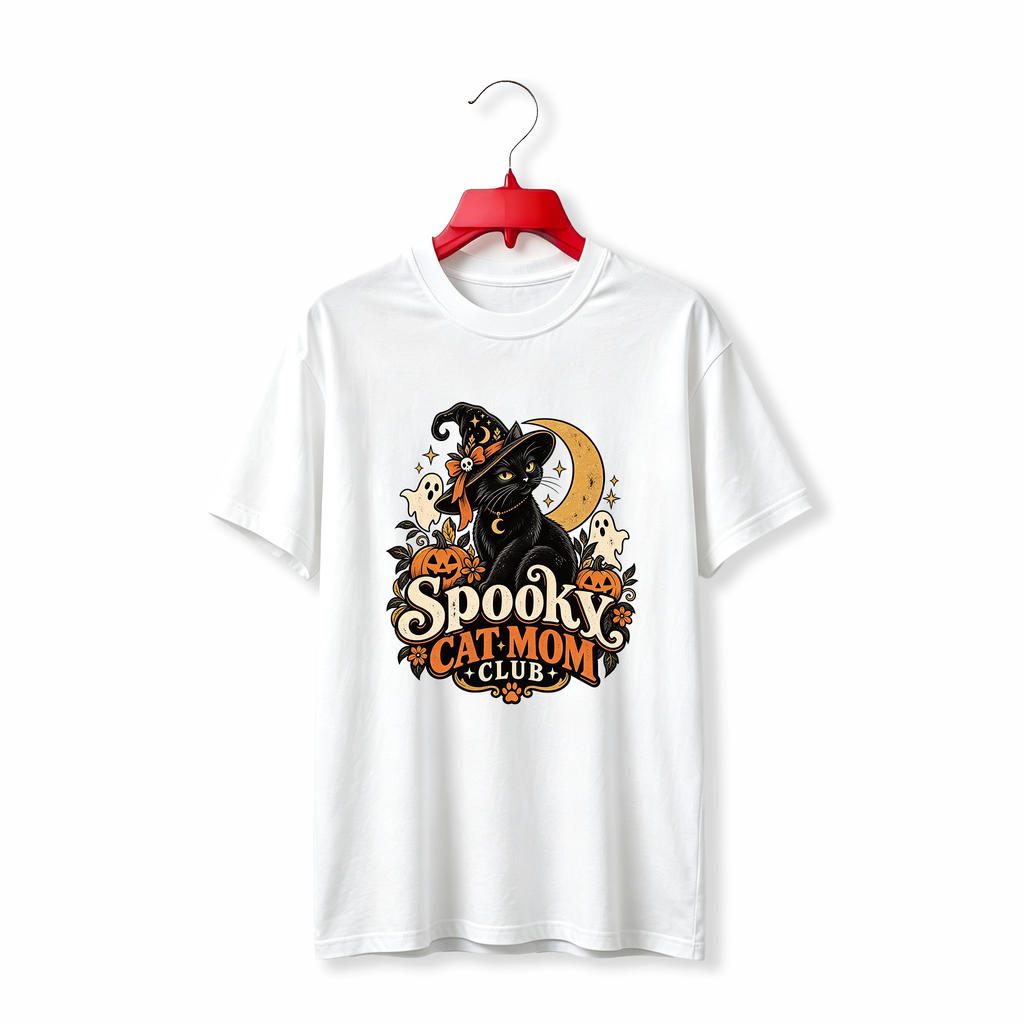 "Spooky Cat Mom Club" TEE