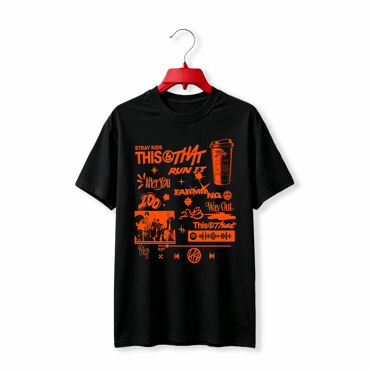 "Stray Kids World Tour Run It Tracklist" TEE