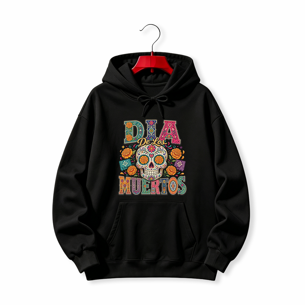 "Sugar Skull Dia De Los Muertos" HOODIE