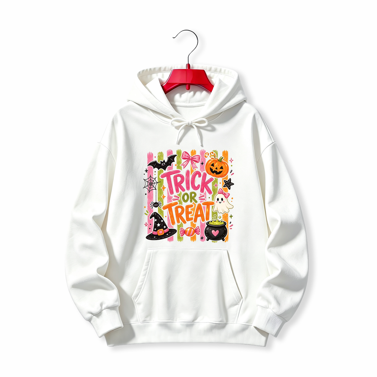 "Trick Or Treat Pink Halloween" HOODIE