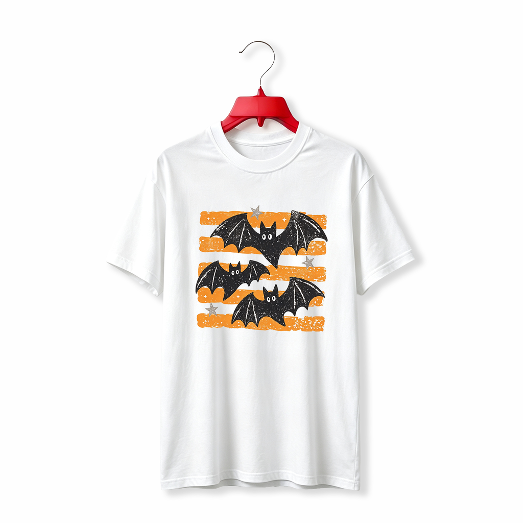 "Vintage Retro Halloween Bat" TEE