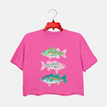 "FUNNY FISH” Crop Tee